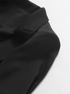 Blazer For Women Chic Turndown Collar Cut Out Long Sleeves Outerwear