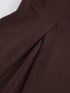 Two Piece Sets Brown Sleeveless Casual Vest Pant Set
