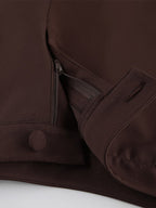 Two Piece Sets Brown Sleeveless Casual Vest Pant Set