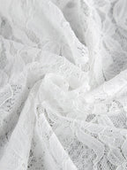 Two Piece Sets White Chic Daily Casual Lace Straps Neck Sleeveless Pant Set