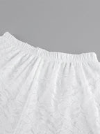 Two Piece Sets White Chic Daily Casual Lace Straps Neck Sleeveless Pant Set