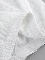 Two Piece Sets White Chic Daily Casual Lace Straps Neck Sleeveless Pant Set