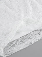 Two Piece Sets White Chic Daily Casual Lace Straps Neck Sleeveless Pant Set