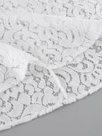 Two Piece Sets White Chic Lace Daily Casual Shaping Sleeveless Skirt Set