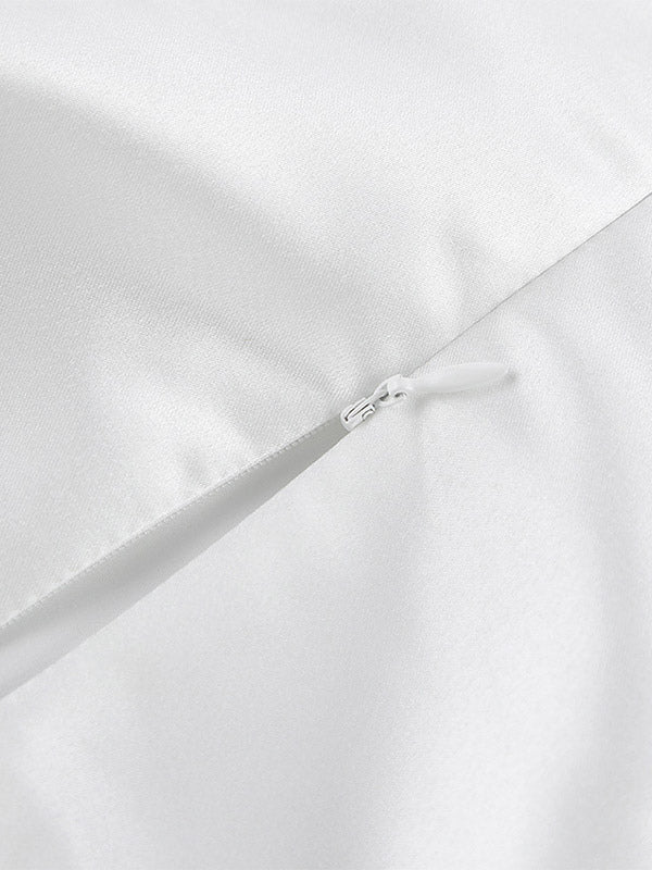 Two Piece Sets White Chic Lace Daily Casual Shaping Sleeveless Skirt Set
