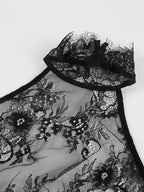 Two Piece Sets Black Daily Casual Lace Chic Sleeveless Skirt Set