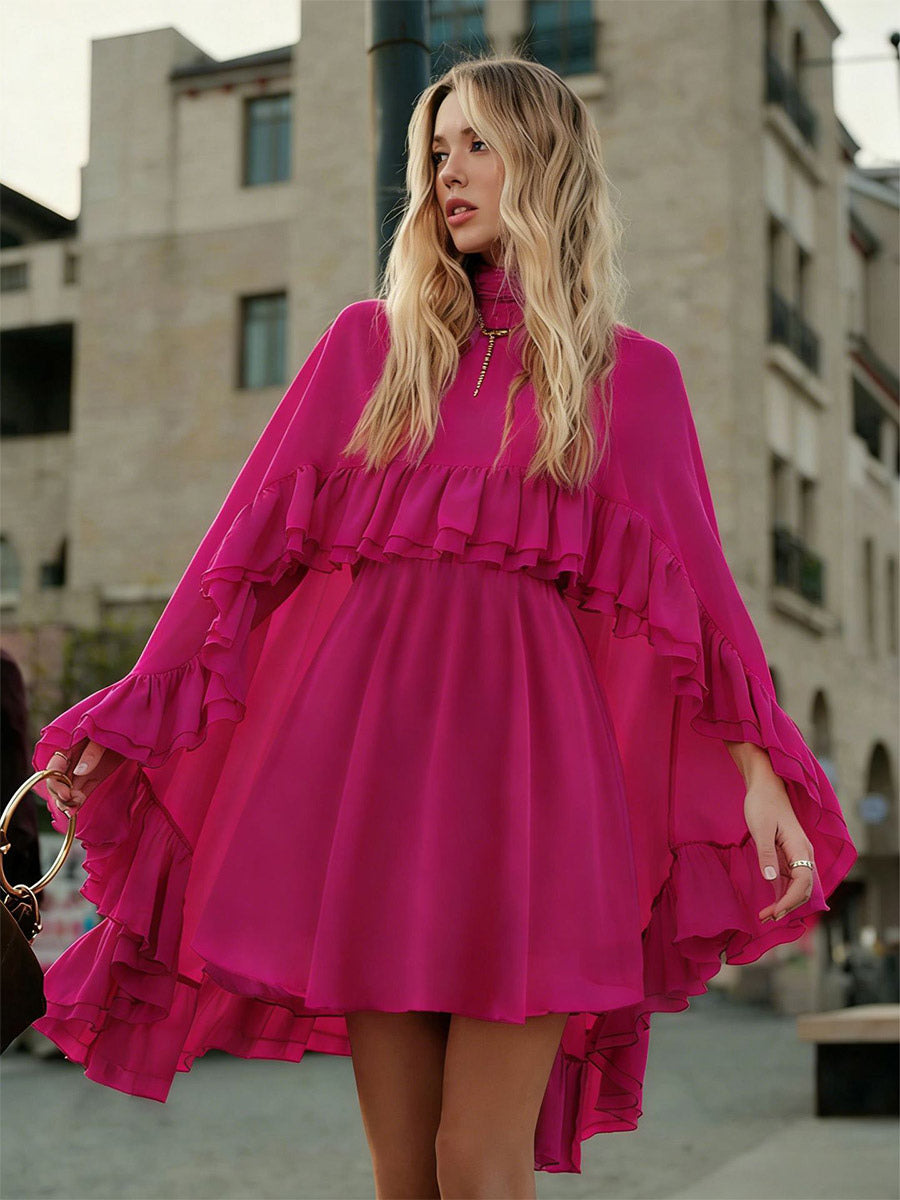 Two Piece Sets Rose Casual Ruffles Daily Casual Skirt Set