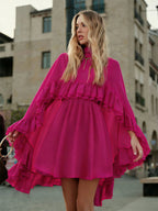 Two Piece Sets Rose Casual Ruffles Daily Casual Skirt Set
