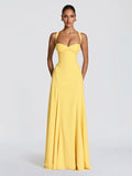 Party Dress Maxi Beige Halter Pleated Sleeveless Backless Chic Semi Formal Dress