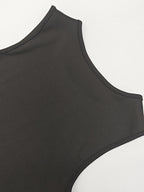 Date Night Dresses Mini Sleeveless Jewel Neck Sexy Black Dress