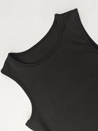 Date Night Dresses Mini Sleeveless Jewel Neck Sexy Black Dress