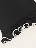 Date Night Dresses Mini Sleeveless Jewel Neck Sexy Black Dress