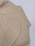 Party Dress Mini Khaki High Collar Pleated Short Sleeves Clothes Sexy Semi Formal Dress