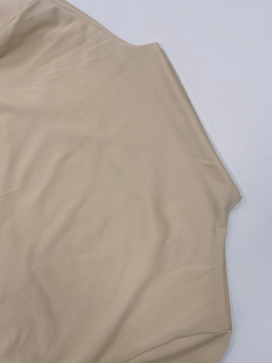 Party Dress Mini Khaki High Collar Pleated Short Sleeves Clothes Sexy Semi Formal Dress