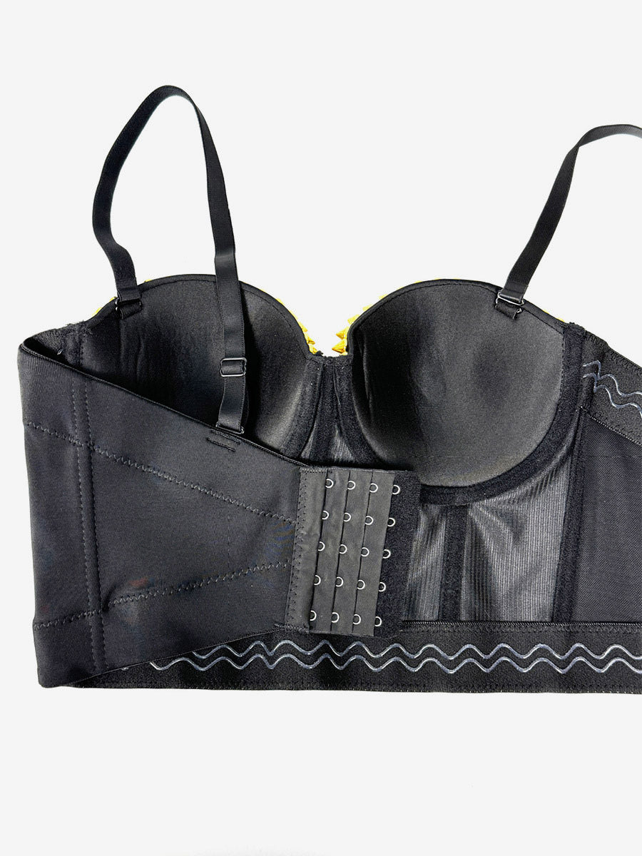 Corset Tops Black Gold Sexy Sleeveless Straps Neck Slim Fit Rivets Tops