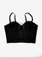Corset Tops Black Gold Sexy Sleeveless Straps Neck Slim Fit Rivets Tops
