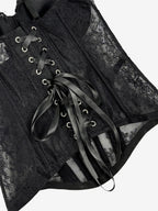 Corset Tops Black Sexy Sleeveless Strapless Slim Fit Lace Tops