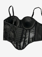 Corset Tops Black Sexy Sleeveless Straps Neck Slim Fit Tops