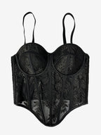 Corset Tops Black Sexy Sleeveless Straps Neck Slim Fit Tops