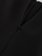 Party Dress Maxi Black Jewel Neck Buttons Sleeveless Elegant Semi Formal Dress