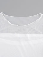 Daily Dresses Woman's Maxi White Long Sleeves Jewel Neck Natural Waist Dress