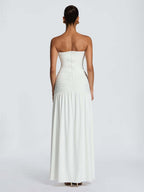 Party Dress Maxi Coffee Brown Halter Zipper Sleeveless Backless Elegant Semi Formal Dress