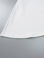 Night Out Dresses White Polyester Two-Tone Sleeveless Strapless Summer Dress