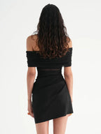 Party Dress Dresses Mini Green Strapless Pleated Sleeveless Semi Formal Dress