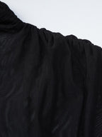 Night Out Dresses Black Short Sleeves High Collar Summer Dress