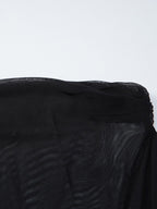 Night Out Dresses Black Short Sleeves High Collar Summer Dress