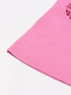 Party Dress Dresses Mini Pink Stand Collar Flowers Sleeveless Casual Semi Formal Dress