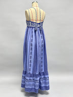 Vacation Dresses Open Shoulder Knitted Sleeveless Patchwork Straps Neck Chic Peach Dress