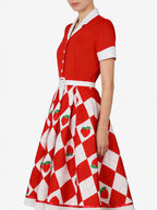 Vintage 1950s Swing Cocktail Dress Women Sleeveless Retro Dress