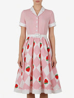 Vintage 1950s Swing Cocktail Dress Women Sleeveless Retro Dress