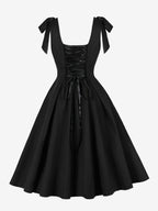 Vintage 1950s Swing Cocktail Dress Women Sleeveless Retro Dress