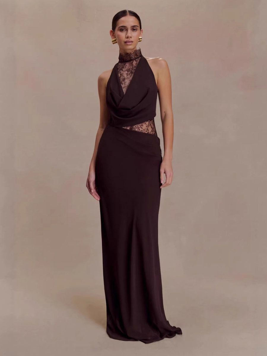 Party Dress Dresses Maxi Burgundy Lace Shaping Classic Semi Formal Dress