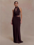 Party Dress Dresses Maxi Burgundy Lace Shaping Classic Semi Formal Dress