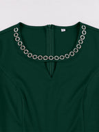 Vintage 1950s Swing Cocktail Dress Short Sleeve Women Retro Dress