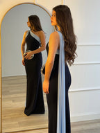 Daily Dresses Maxi For Women Sleeveless One-Shoulder Chic Black Dress
