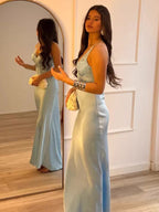 Daily Dresses Woman's Maxi Sleeveless V-Neck Sexy Apricot Dress