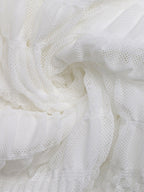 Vacation Dresses Mini Backless Lace Up Pleated Sleeveless V-Neck Casual White Dress