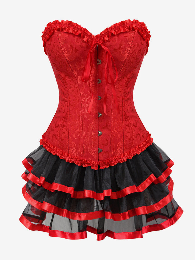 Night Out Dresses Corsets Burgundy Sleeveless Strapless Backless Summer Dress