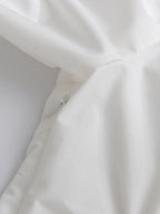 Daily Dresses Mini White Buttons Long Sleeves Turndown Collar Dress