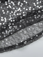 Black Cami Top Straps Neck Lace Sexy Polyester Women Camis