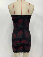 Night Out Dresses Red Leopard Print Sleeveless Strapless Shaping Summer Dress