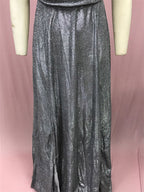 Party Dress Maxi Dazzling Blue V-Neck Sequins Sleeveless Open Shoulder Chic Semi Formal Dress
