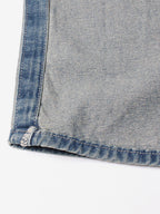 Women's Jeans Elegant Raised Waist Two-Tone Denim