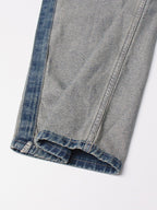 Women's Jeans Elegant Raised Waist Two-Tone Denim