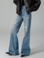 Jeans Women's Bottoms For Woman Casual Raised Waist Jeans
