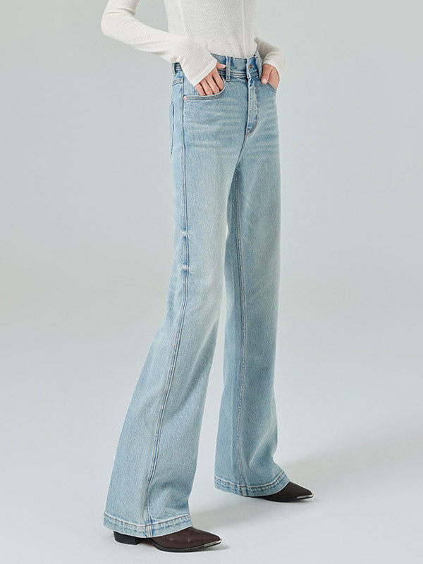 Jeans Bottoms Modern For Women Casual Raised Waist Denim Street Wear Jeans